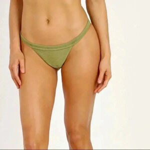 Kopper & Zink Revolve Olive Ribbed Bikini Bottom